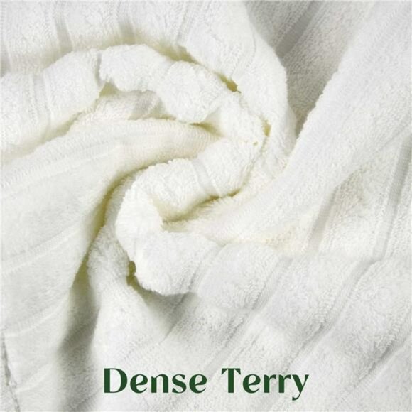 White Cotton Hand Towels Set 2 Pack Soft Absorbent Quick Dry Bathroom Spa Hotel - Picture 5 of 8